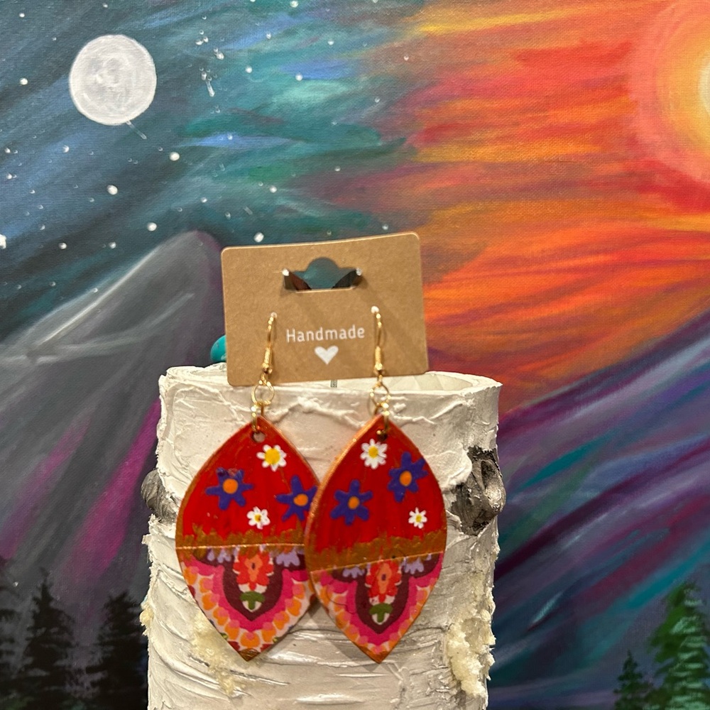 Colorful Handmade Teardrop Earrings